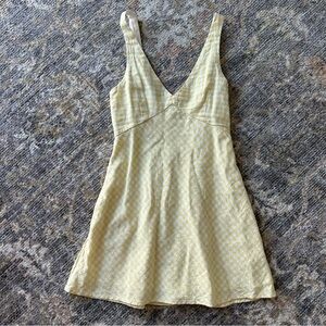 XSOLDX Abercrombie and fitch yellow gingham mini dress XS
